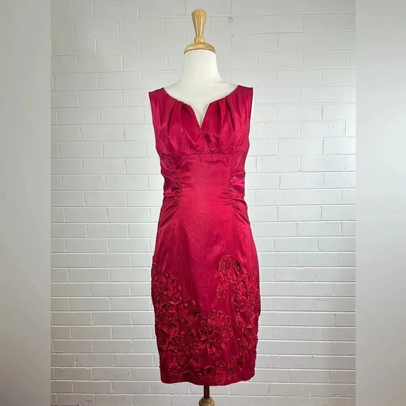 Adrianna Papell Sheath Dress in satin size 10 - Picture 1 of 15